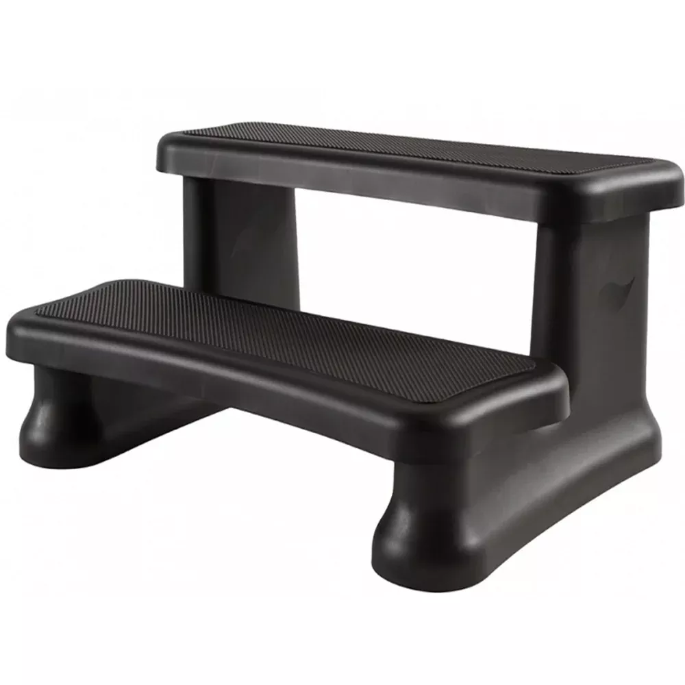 SmartStep Deluxe Spa Step (Black) – Wide, Non‑Slip, Durable