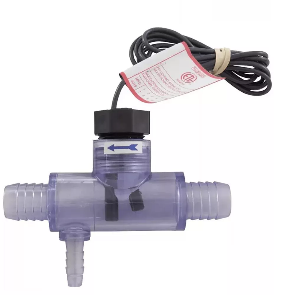 Sundance/Jacuzzi Flow Switch w/ Transparent Tee – 3/4″ × 3/8″ Barb Assembly (1999‑Present) – part #6560‑860