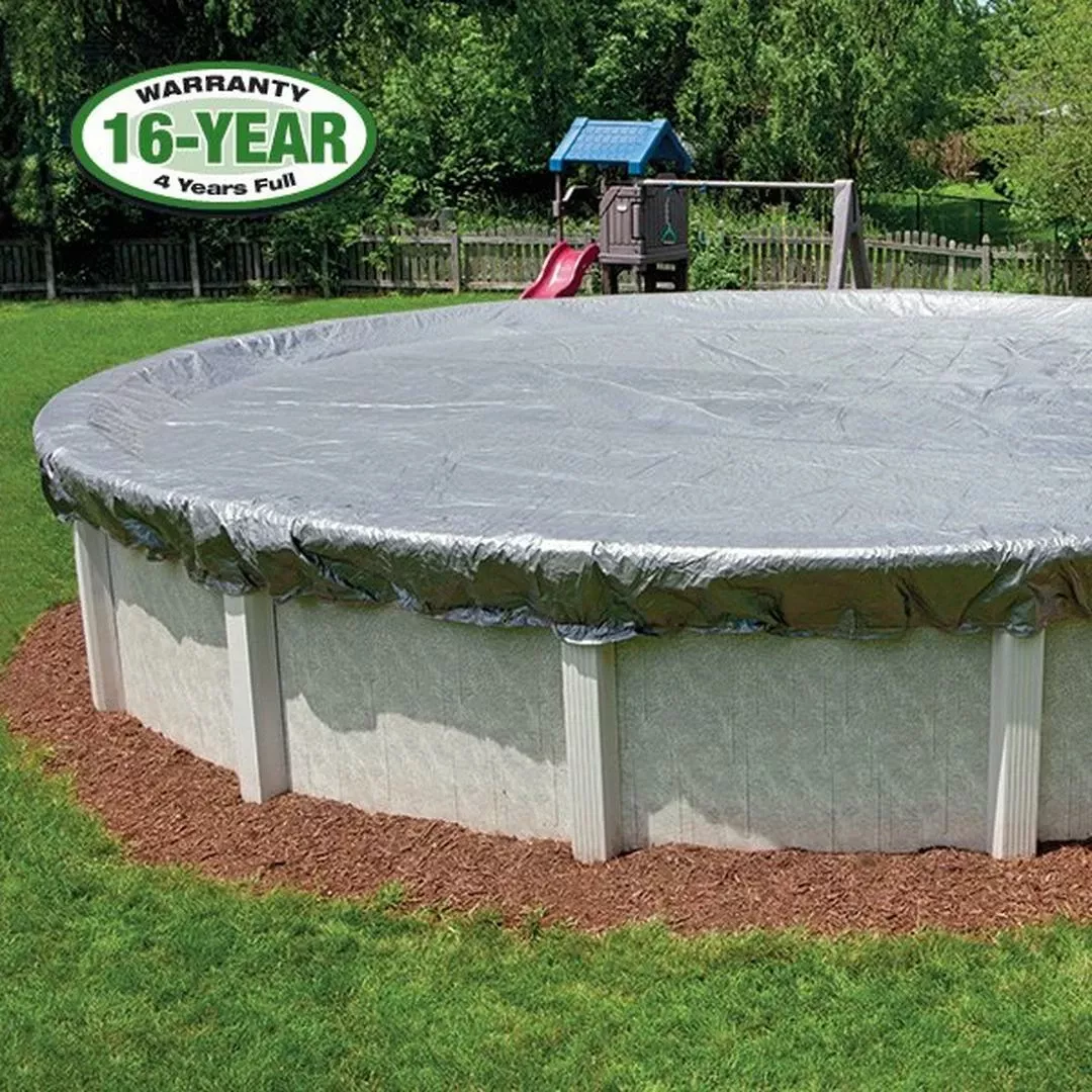 Super Polar Plus 12′ Round Winter Pool Cover With 20 Cover Clips