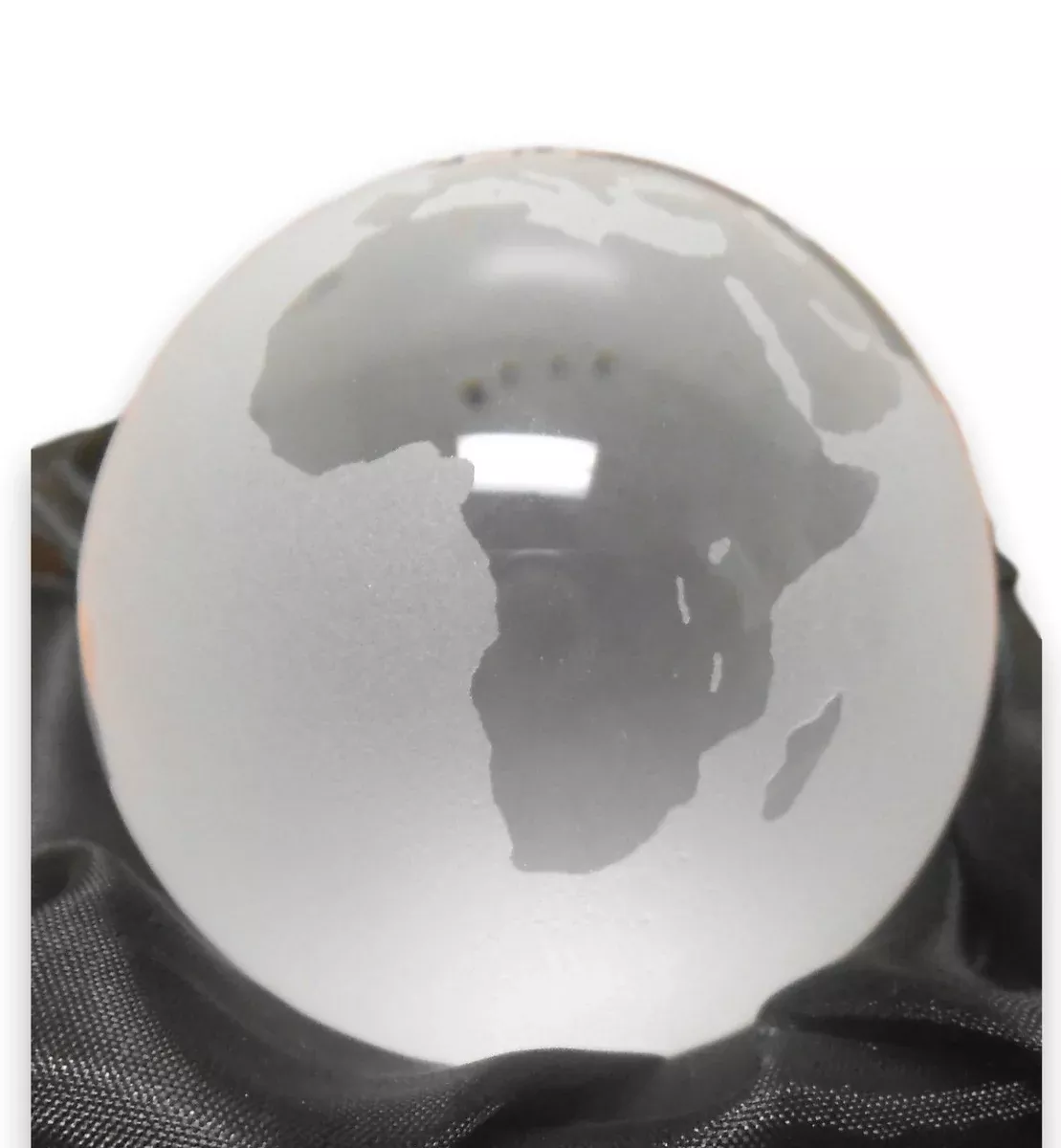 Tiffany & Co. PaperweightEtched Crystal Globe Size Small 2-1/2" Diameter