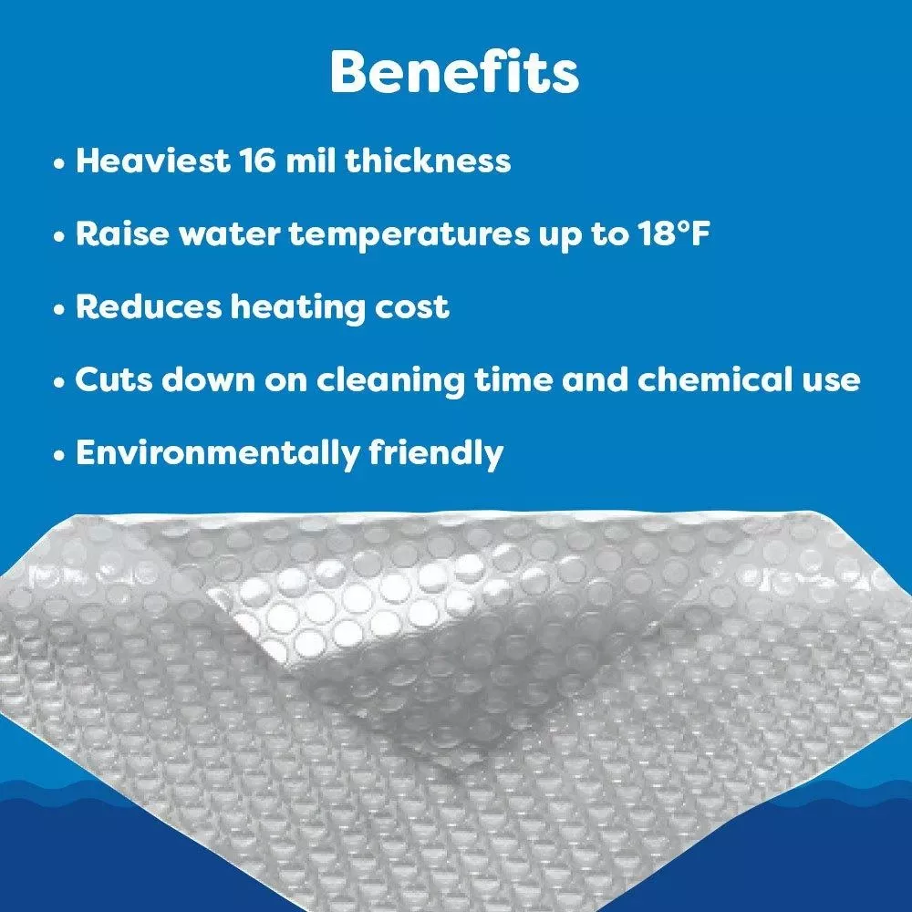 Ultra 15′ X 30′ Rectangle Grey Solar Pool Cover, 16 Mil